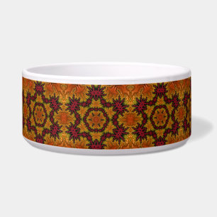 Tigela Blogue Fractal no outono Hues Cerâmicas Pet Bowl