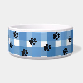 Tigela Blue Gingham Pet Bowl, Chic e Elegante