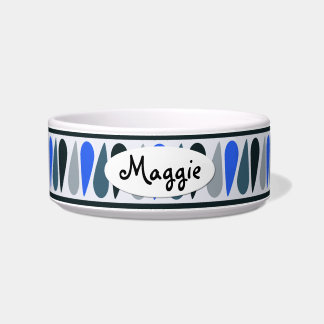 Tigela Blue Teardrop Personated Cerâmica Dog Bowl