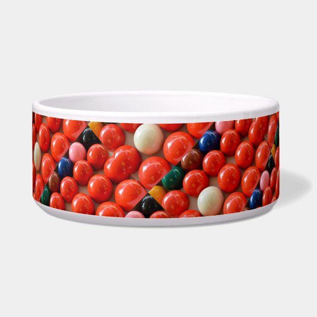 Tigela Bolas de Snooker Coloridas, (Frente)