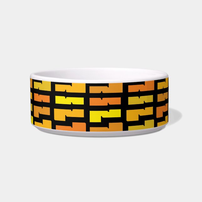 Tigela Bold Yellow and Orange Electric City Cool Pattern (Frente)