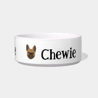 Tigela Boliche de Cão Cerâmico Fawn Francês Personalizado