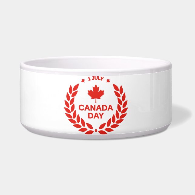 Tigela Boliche de coroa do dia do Canadá (Frente)