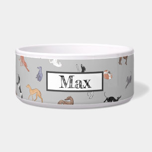 Tigela Boliche de Porco de Whippet, italiano personalizáv