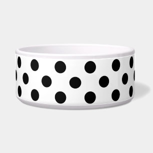 Tigela Bolinhas Pretas em Fundo Branco