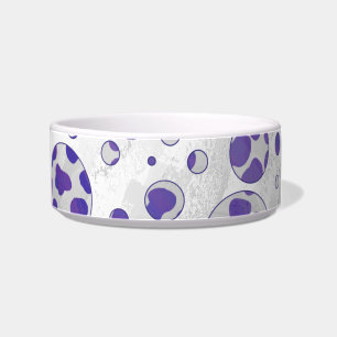 Tigela Bolinhas roxas e brancas Dalmatian