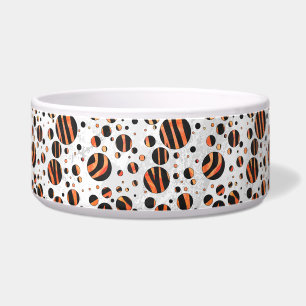 Tigela Bolinhas Zebra Black e Orange