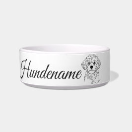 Tigela Bolonka Zwetna Line Art personalized bowl