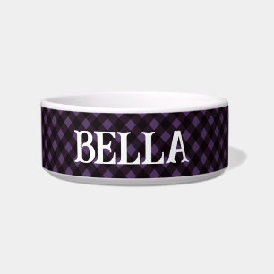 Tigela Bolsa de Cachorro Roxo Personalizada