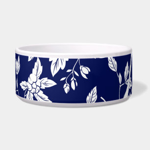 Tigela Bolsa de Pet de Chinoiserie Azul e Branca