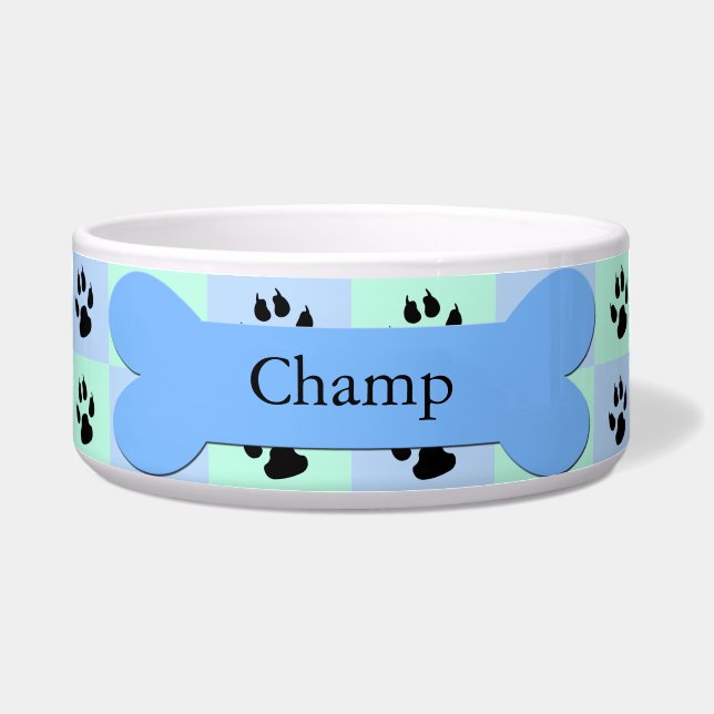 Tigela Bolsa Personalizada de Cachorro — Osso de Cachorro (Frente)