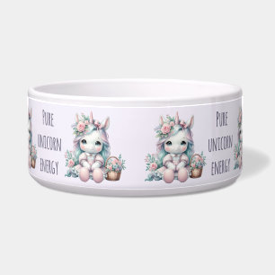 Tigela Boneca Pastel Kawaii Unicórnio com Cesto de Flores