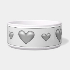 Tigela Bonita Cinza Cor Corações Representando Amor