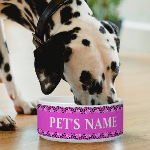 Tigela Bonito Personalizado Em Bolinhos De Pet Rosa