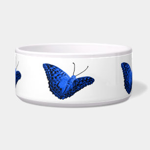 Tigela borboleta azul preta