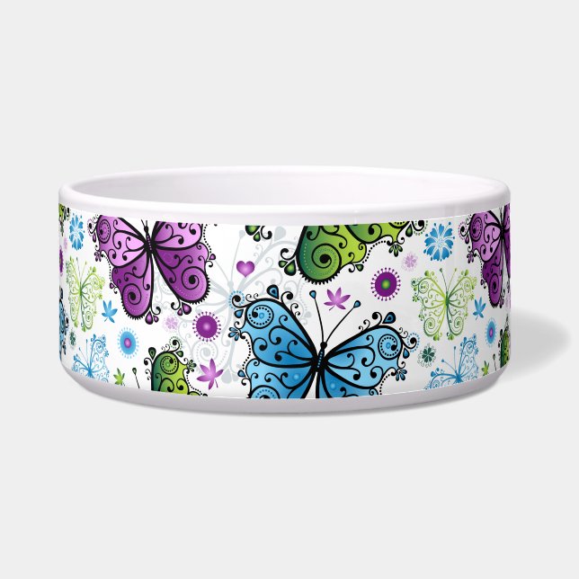 Tigela Borboleta Retro Trippy Hippy (Frente)