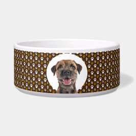 Tigela Borda Terrier Personalizar Foto e Nome Dog Bowl