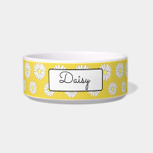 Bowl de Cães Personalizados de Asas Amarelas e Bra