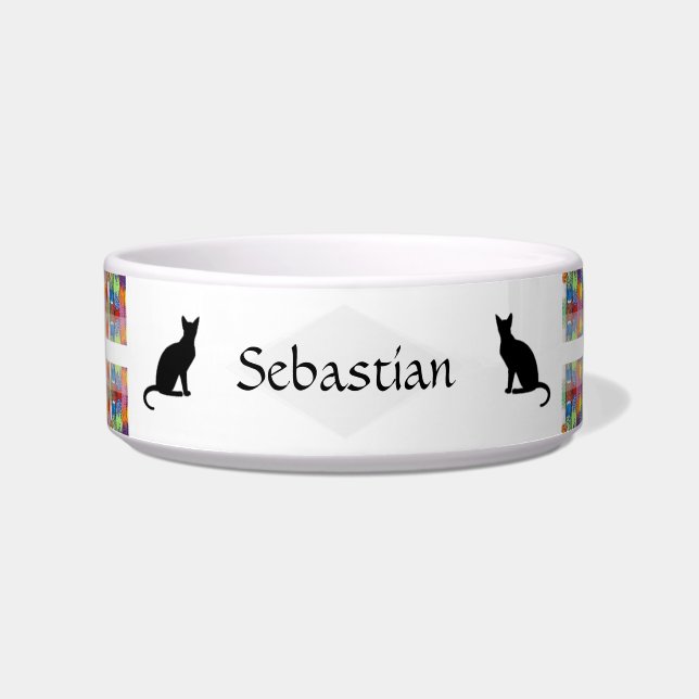 Tigela Bowl de Comida de Cat Personalizável (Frente)