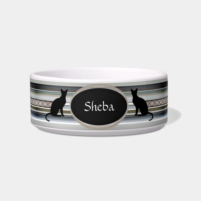 Tigela Bowl de comida de Cat Personalizável em HAMbWG bra (Frente)