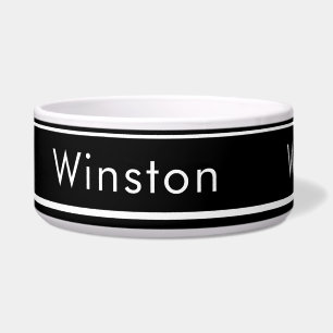 Tigela Bowl de Nome Personalizado para Cães - Minimalista