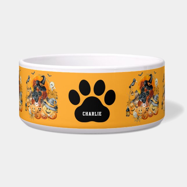 Tigela Boxer da Caixa da Temporada Assustadora Halloween  (Frente)
