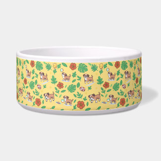 Tigela Boxer Dog Bowl Summer Floral Pet Lover Gift