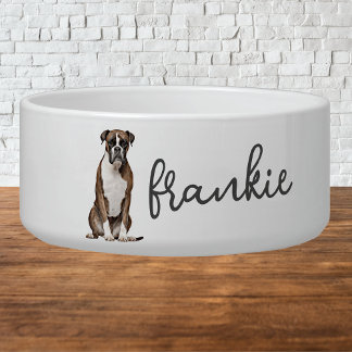 Tigela Boxer Dog Comida Bowl Personalizado