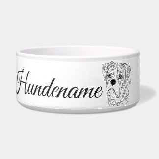 Tigela Boxer Minimalist Line Art personalized bowl