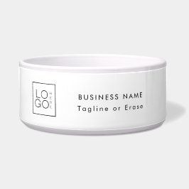 Tigela Branco simples minimalista de logotipo de negócios