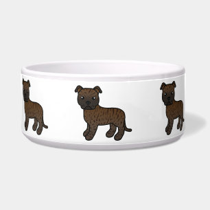 Tigela Brindle Cartoon Staffordshire Bull Terrier