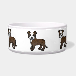 Tigela Brindle E White Staffordshire Bull Terrier