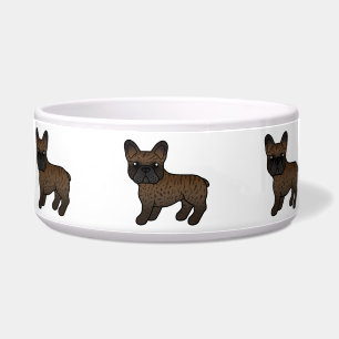 Tigela Brindle French Bulldog Cute Cartoon Dog