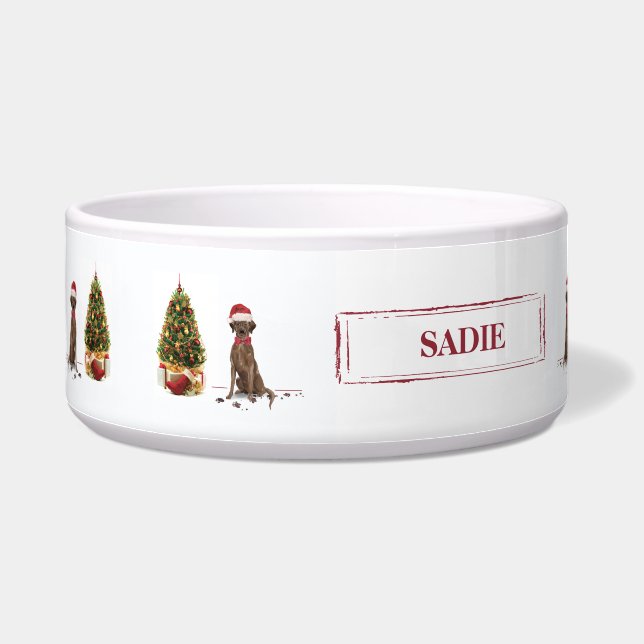 Tigela Brown Labrador Retriever Engraçado Árvore de Cacho (Esquerda)