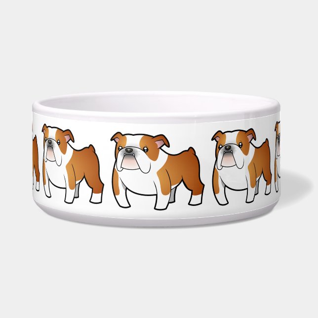 Tigela Buldogue dos desenhos animados (Frente)