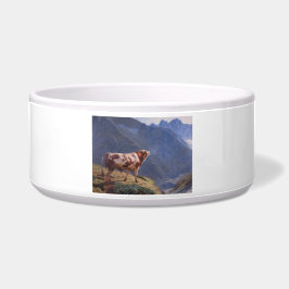 Tigela Bull nos Alpes (por Eugène Burnand)