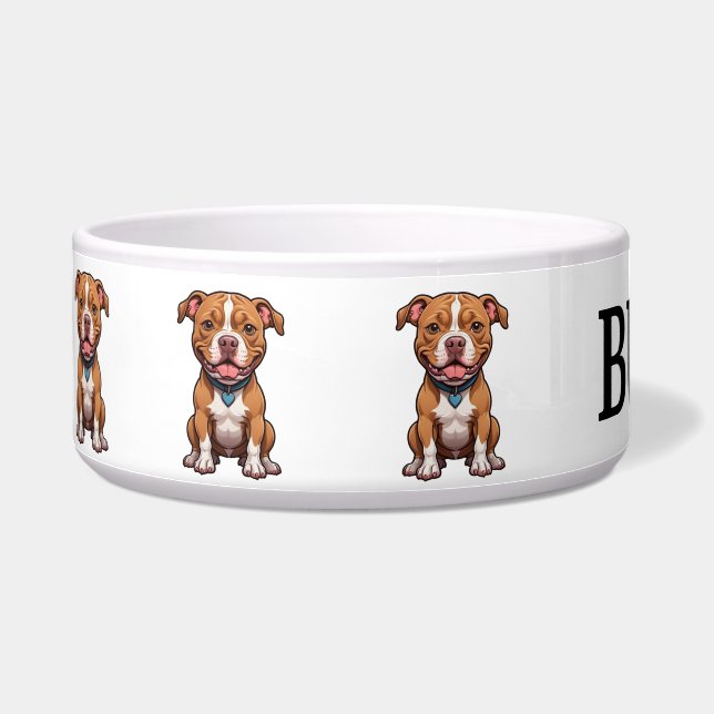 Tigela Bulldog Fofo Personalizado (Esquerda)