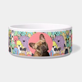 Tigela Bulldog Francês Personalizado Foto e Nome Dog Bowl
