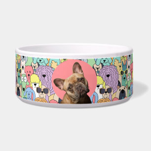 Tigela Bulldog Francês Personalizado Foto e Nome Dog Bowl