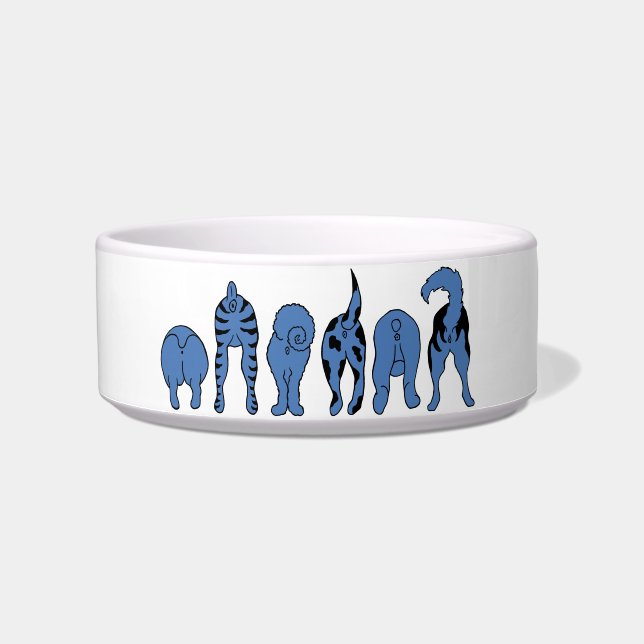Tigela Bumbuns de Cachorro Azul (Frente)
