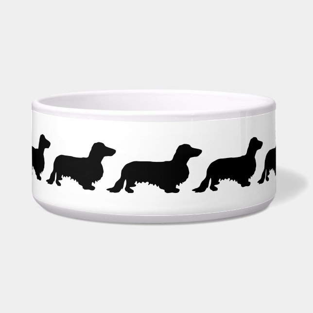 Tigela Cabelo Longo Dachshund - Silhouette 1 (Frente)
