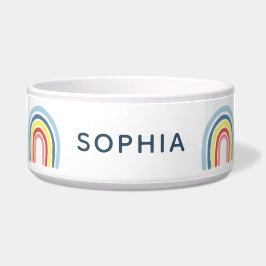 Tigela Cachorro Arco-Íris Bonito e Moderno