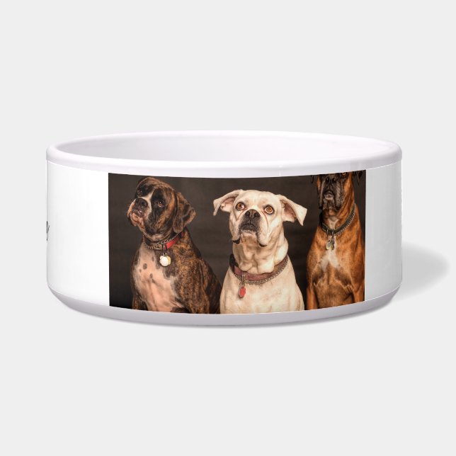 Tigela "Cachorro-Boxer Personalizado Grande Bowl (Frente)