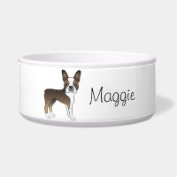 Cachorro Cartoon Cute Boston Terrier Listrado E No