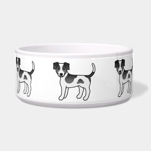 Tigela Cachorro De Cachorro Negro E Branco, Dinamarquês-S