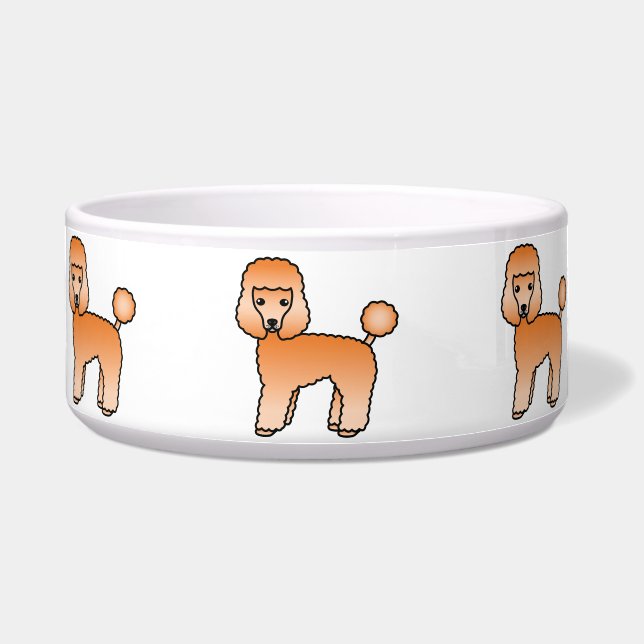 Tigela Cachorro de Carroçaria Apricot Toy Poodle (Frente)