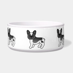 Tigela Cachorro de Cartografia Bonito de Buldogue Preto P
