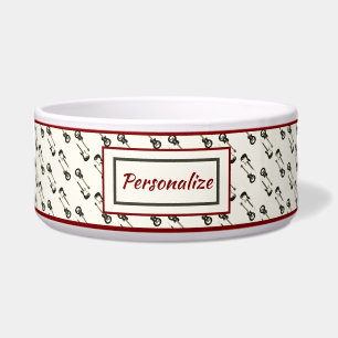 Tigela Cachorro de Gato-Padrão de Instrumento de Música d