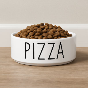 Tigela Cachorro de pizza engraçado