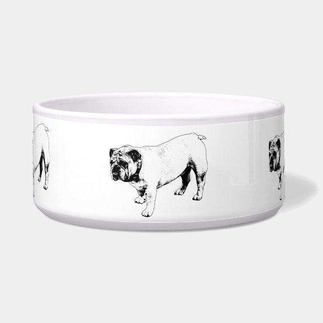 Tigela Cachorro de Vetor Sólido (Frente)